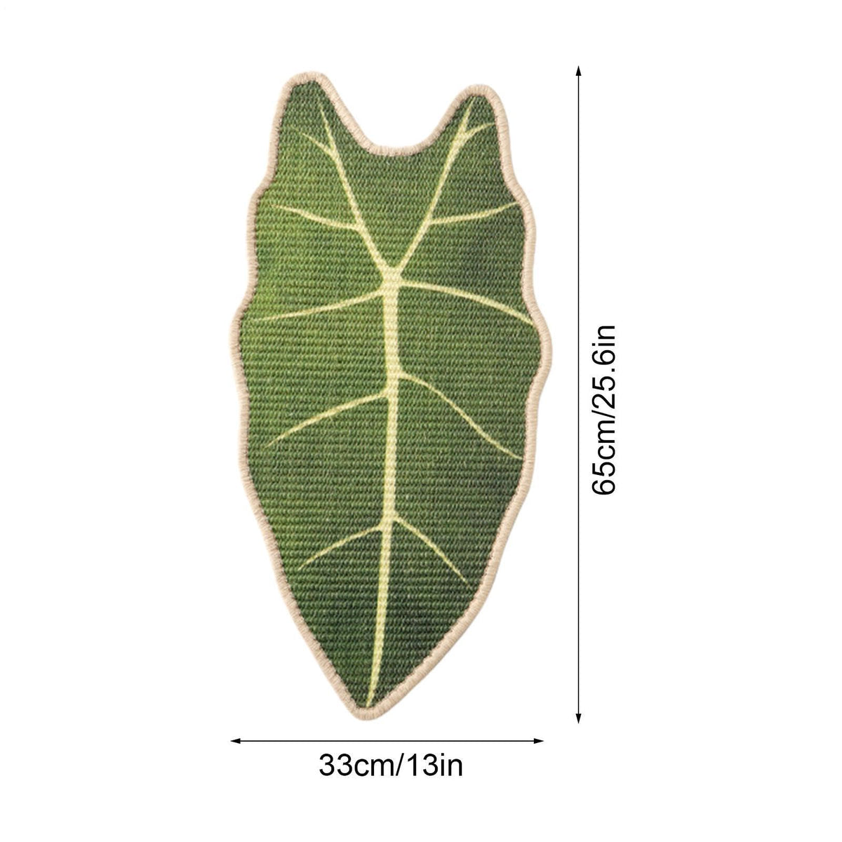 Large Leaf-Shaped Sisal Cat Scratcher Mat