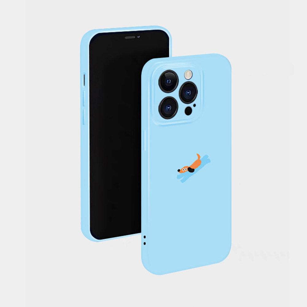 Cute Dog Phone Case for iPhone – Slim Frosted Hard Shell