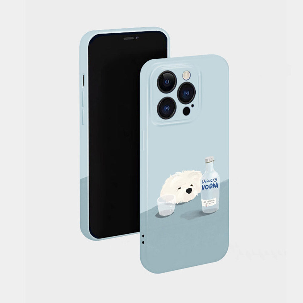 Cute Dog Phone Case for iPhone – Slim Frosted Hard Shell
