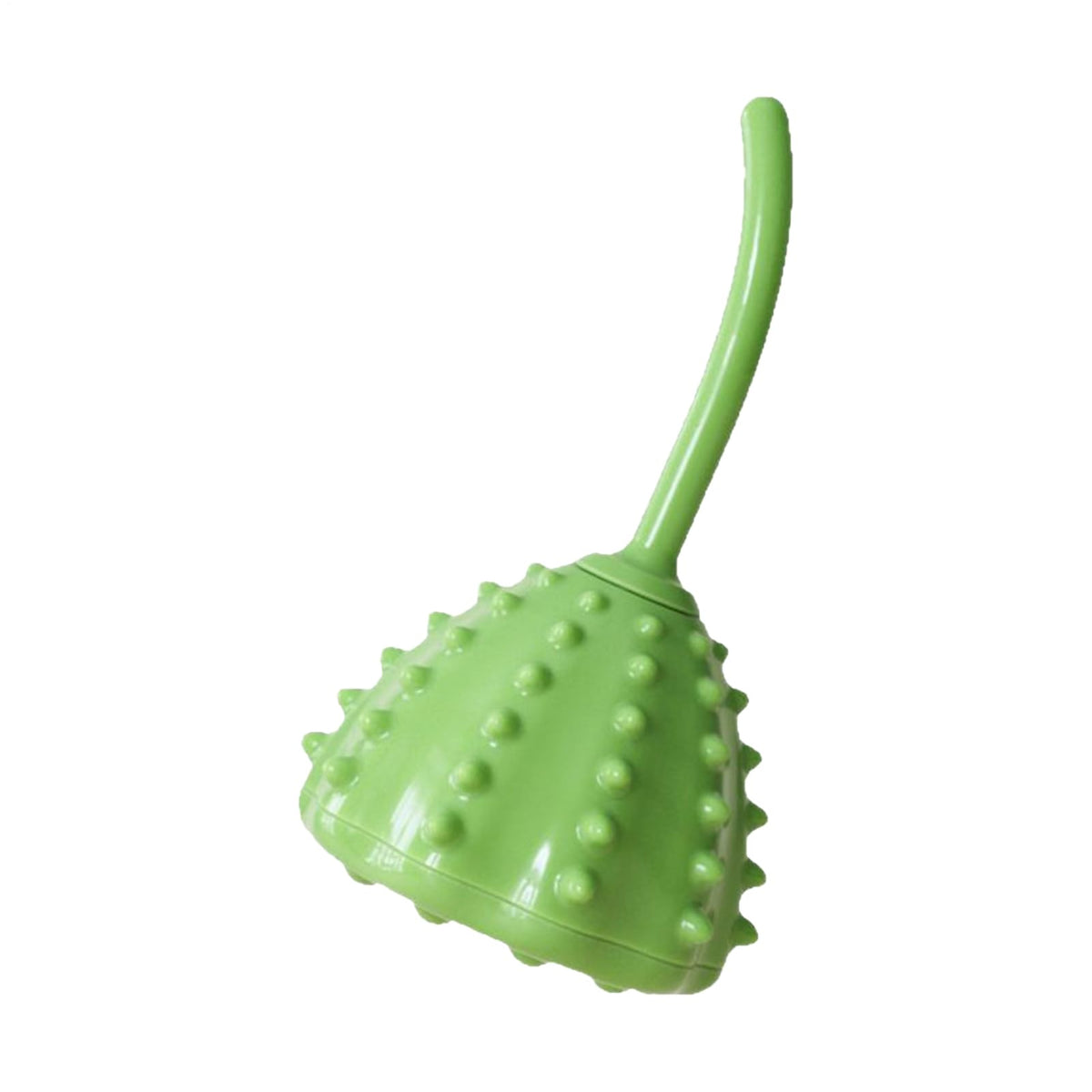 Green Lotus Pod Dog Ball Toy with Bell & Irregular Bounce