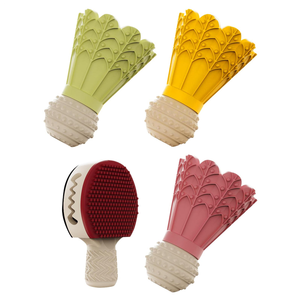 4 Pieces Interactive Dog Badminton Toy Set