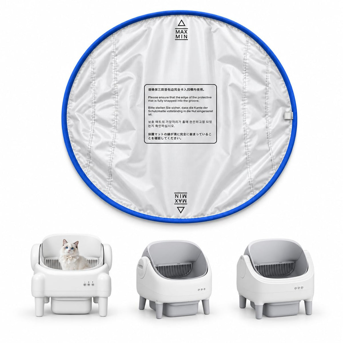 Oval Waterproof Liner for Self-Cleaning Cat Litter Boxes – 15.8 x 14.5 Inch