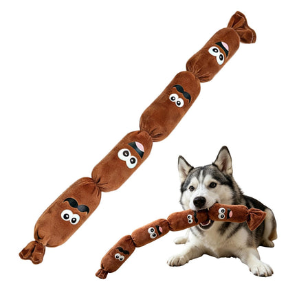 Plush Interactive Squeaky Sausage Dog Toy