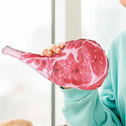 Steak-Shaped Squeaky Dog Toy