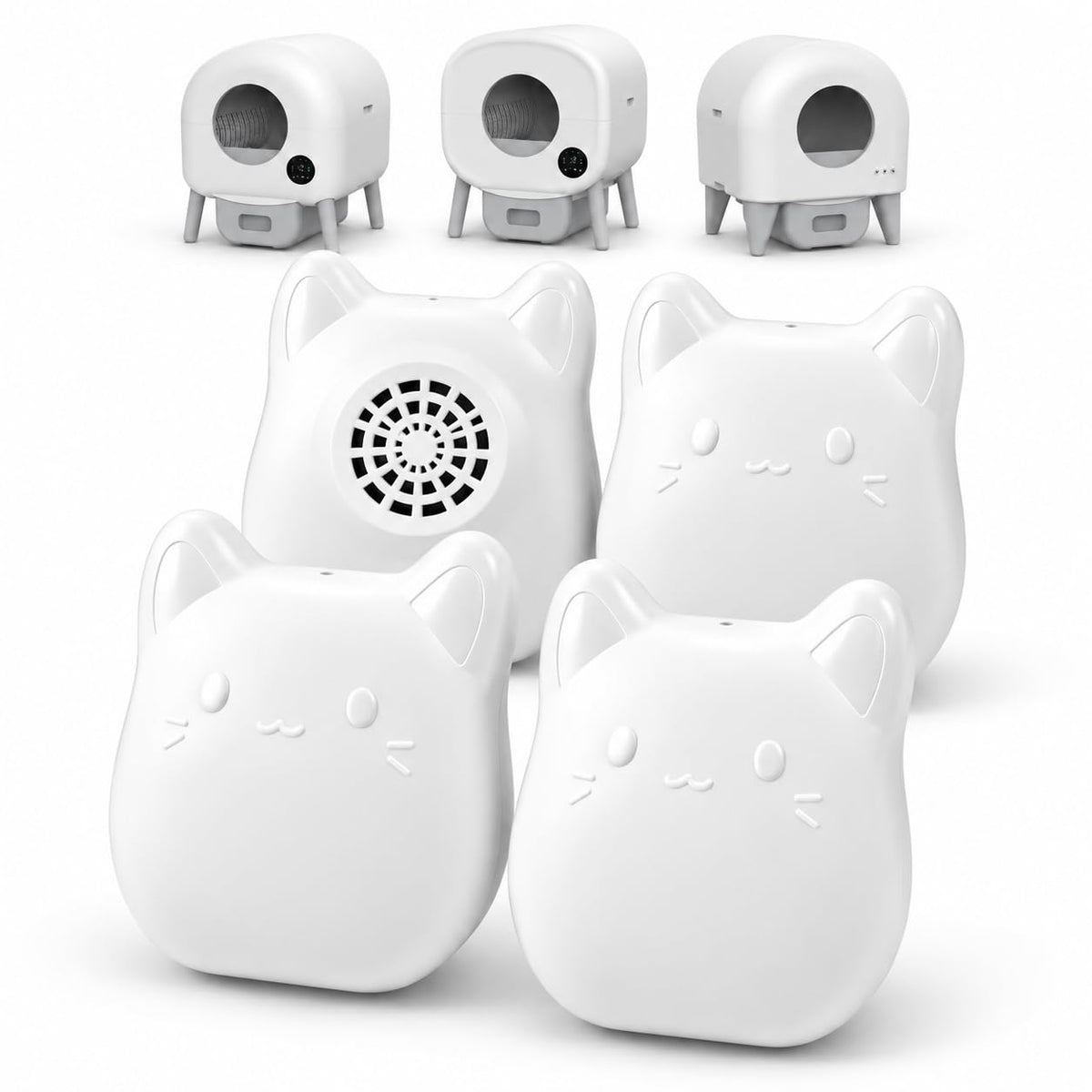 4-Pack Automatic Cat Litter Box Deodorizer – Fits Cumrige, Fumoi & More