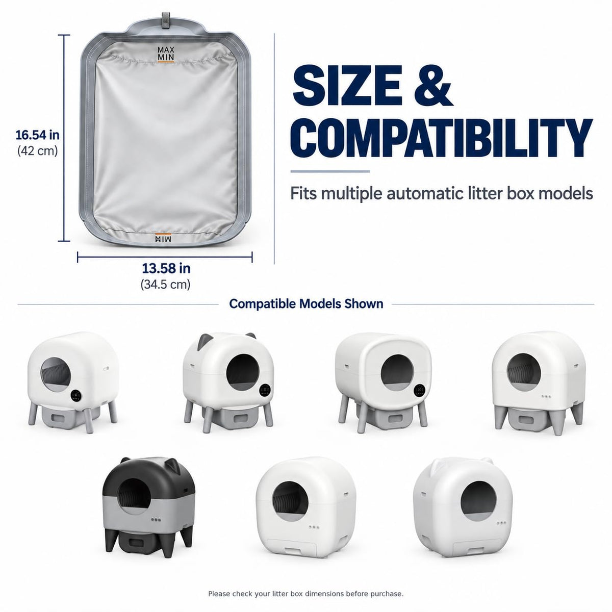 Waterproof Replacement Liner Pad for Self-Cleaning Cat Litter Boxes