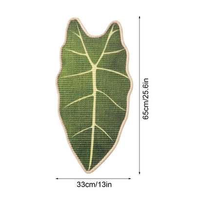 Large Leaf-Shaped Sisal Cat Scratcher Mat