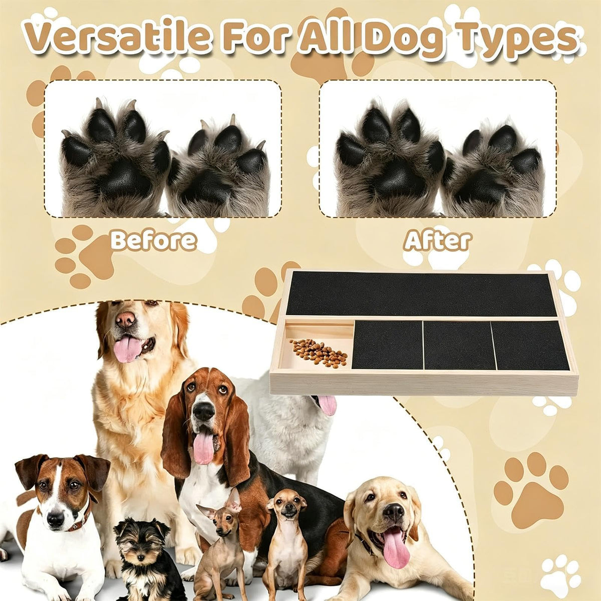 Dog Nail Scratch Pad with Treat Box