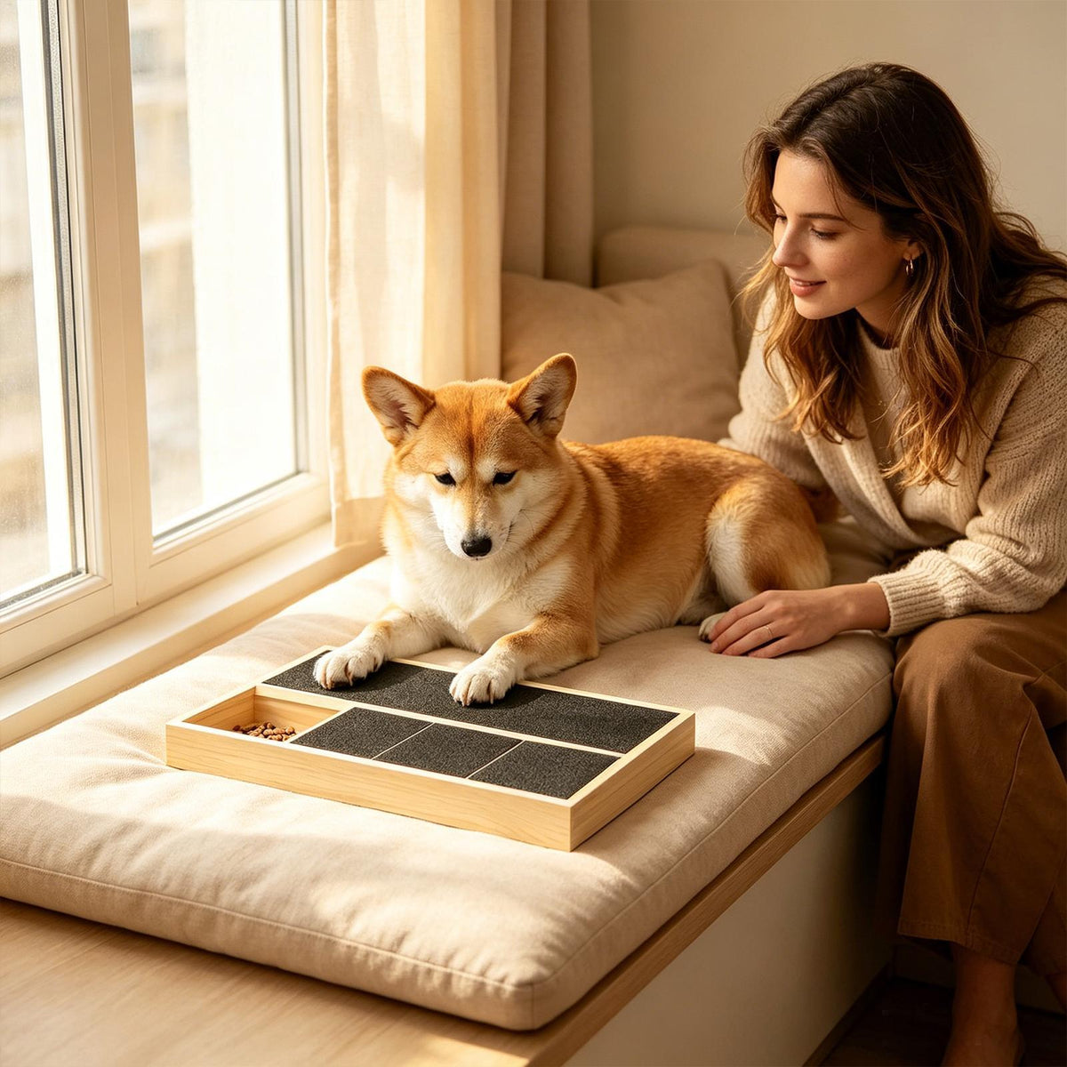 Dog Nail Scratch Pad with Treat Box