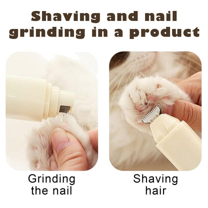 2-in-1 Dog Grooming Clippers & Nail Grinder with LED Light