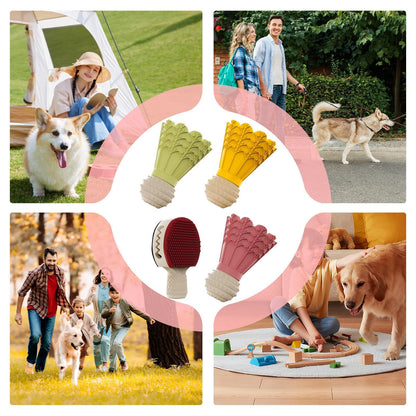4 Pieces Interactive Dog Badminton Toy Set
