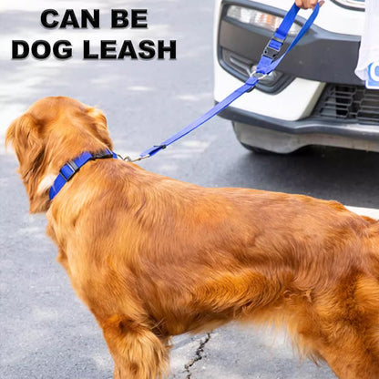 Dog Car Seat Belt 2-Pack – Adjustable Pet Safety Belt for Headrests, Heavy-Duty Nylon Car Restraint for Dogs