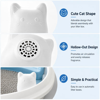 4-Pack Automatic Cat Litter Box Deodorizer – Fits Cumrige, Fumoi & More