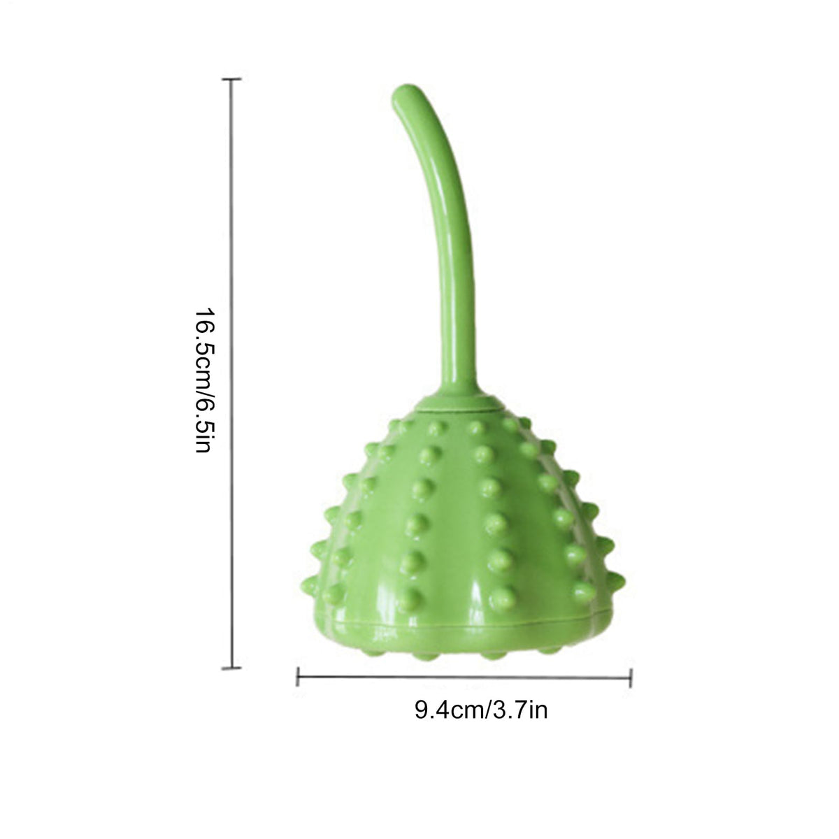 Green Lotus Pod Dog Ball Toy with Bell & Irregular Bounce
