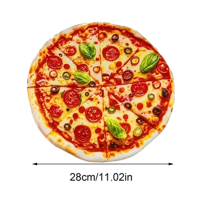 Pizza-Shaped Plush Squeaky Dog Toy