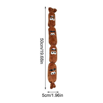 Plush Interactive Squeaky Sausage Dog Toy