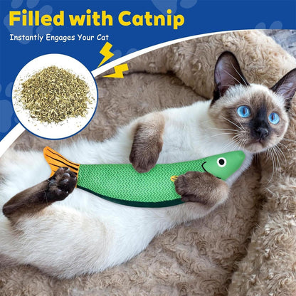 3-Pack Catnip Kicker Toys for Indoor Cats