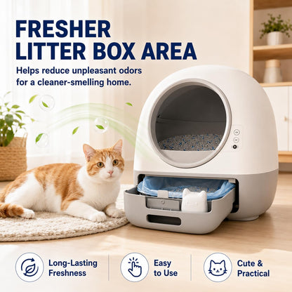 4-Pack Automatic Cat Litter Box Deodorizer – Fits Cumrige, Fumoi & More