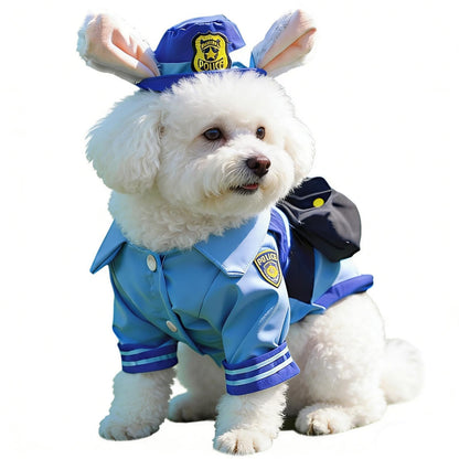 Police Officer Puppy Costume with Detachable Pocket