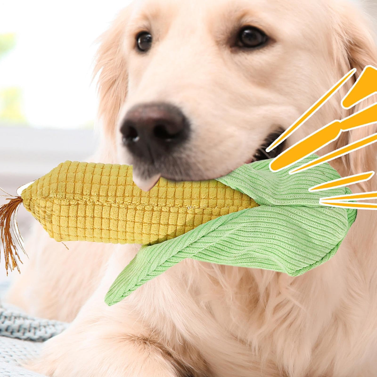 Corn Shaped Squeaky Dog Toy