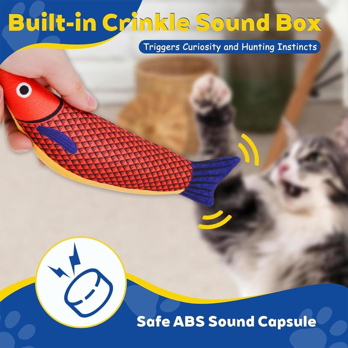 3-Pack Catnip Kicker Toys for Indoor Cats