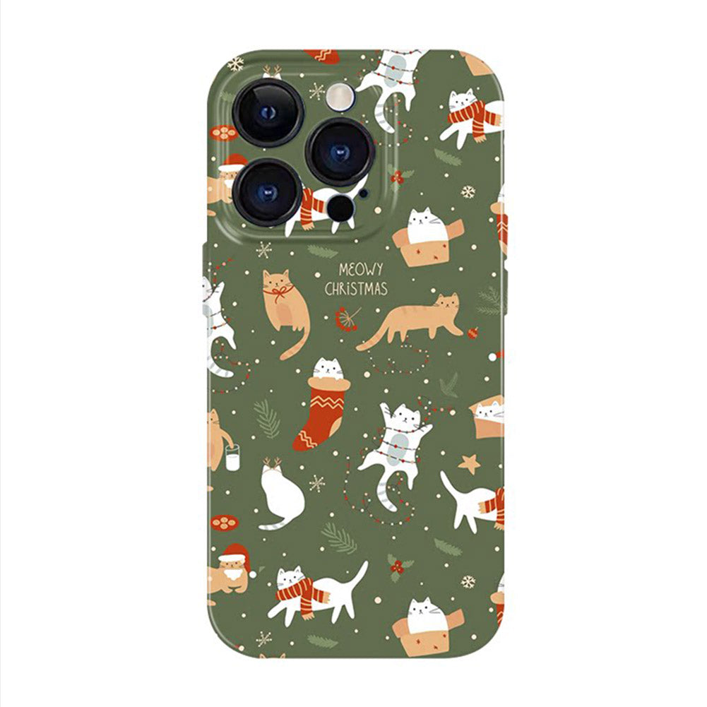 Cute Cat Phone Case for iPhone – Slim Frosted Hard Shell