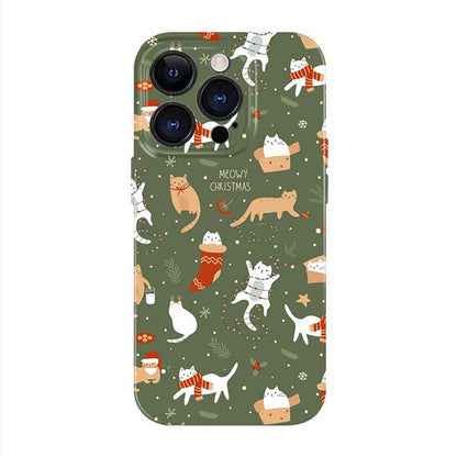 Cute Cat Phone Case for iPhone – Slim Frosted Hard Shell