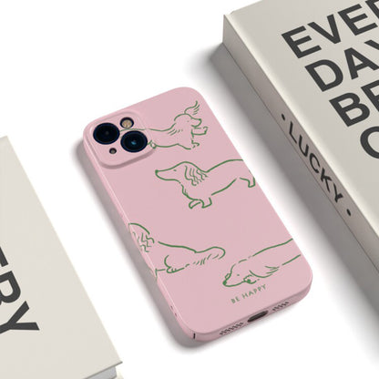 Cute Dog Phone Case for iPhone – Slim Frosted Hard Shell