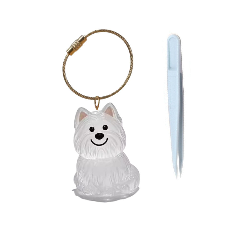 Portable Dog Hairs Storage Bottle with Chain, Memorial Dog Hair Keepsake for Paw Parents