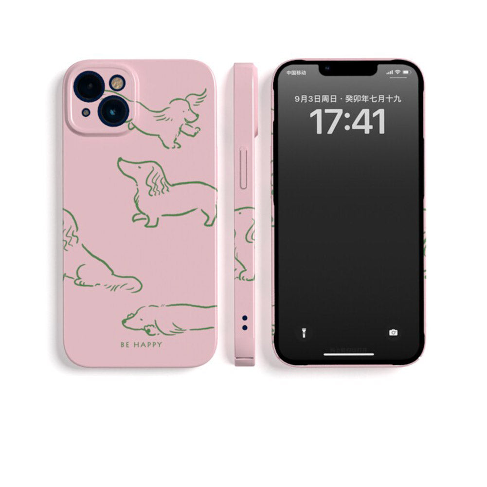 Cute Dog Phone Case for iPhone – Slim Frosted Hard Shell