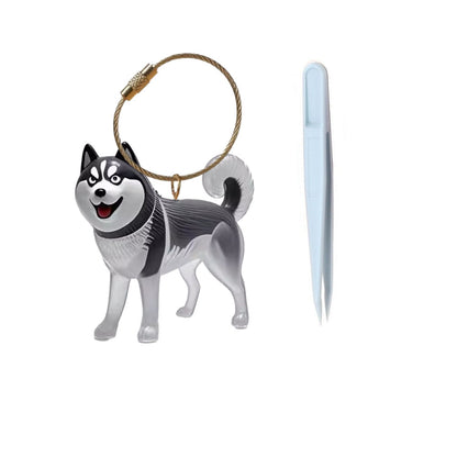 Portable Dog Hairs Storage Bottle with Chain, Memorial Dog Hair Keepsake for Paw Parents