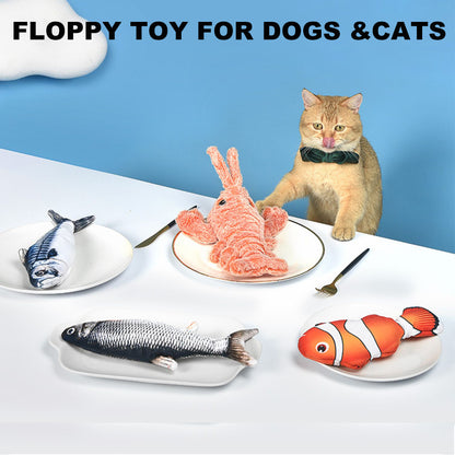 Floppy Lobster Interactive Dog Toy, Funny Wiggly Lobster Dog Toy for Small/Medium/Large Dogs