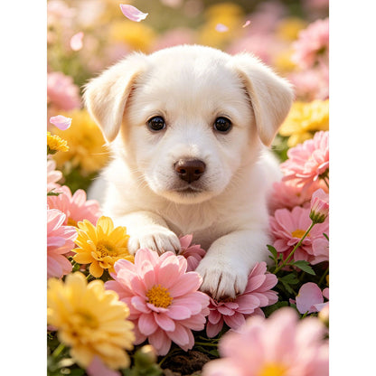 Dog Diamond Painting Kit, 30 × 40 cm