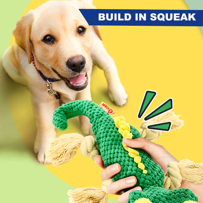 Rope Dog Toys for Aggressive Chewers, Indestructible Dog Squeaky Toys to Keep Them Busy