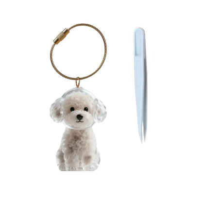Portable Dog Hairs Storage Bottle with Chain, Memorial Dog Hair Keepsake for Paw Parents