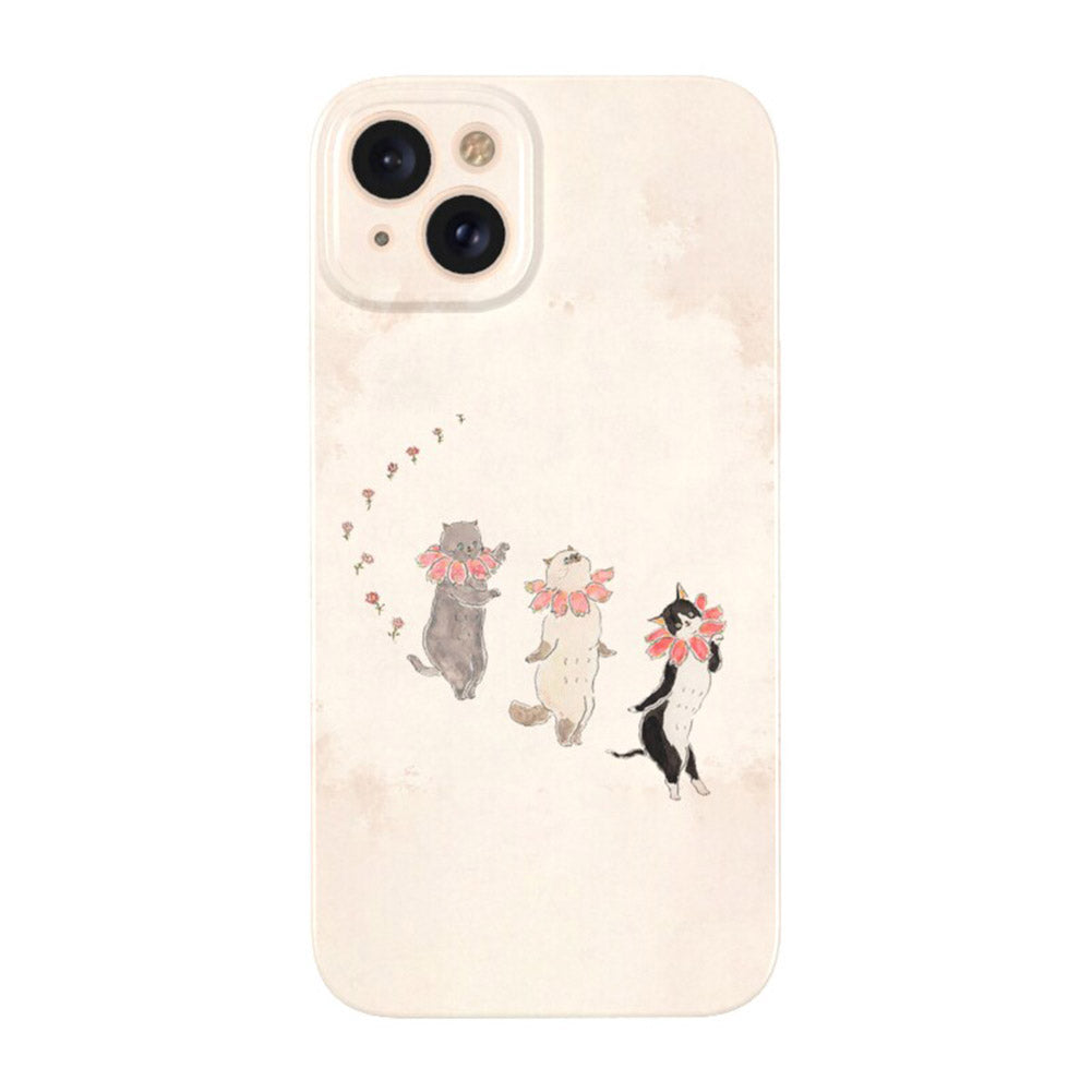 Cute Cat Phone Case for iPhone – Slim Frosted Hard Shell