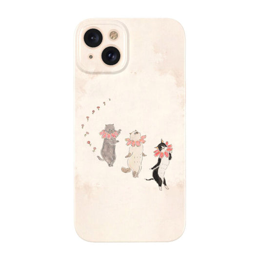 Cute Cat Phone Case for iPhone – Slim Frosted Hard Shell
