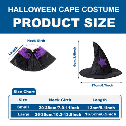 Disfraz de mago de gato para Halloween, para perros pequeños, medianos y grandes, disfraces de cosplay, decoraciones para fiestas 