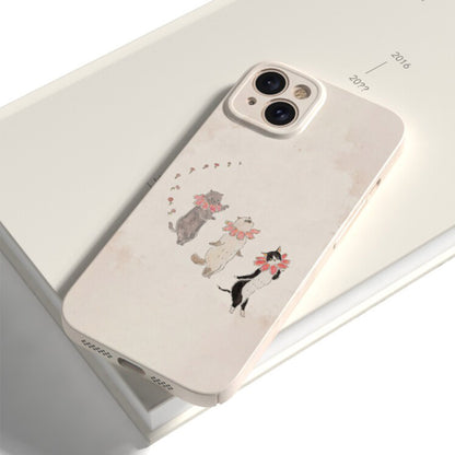Cute Cat Phone Case for iPhone – Slim Frosted Hard Shell