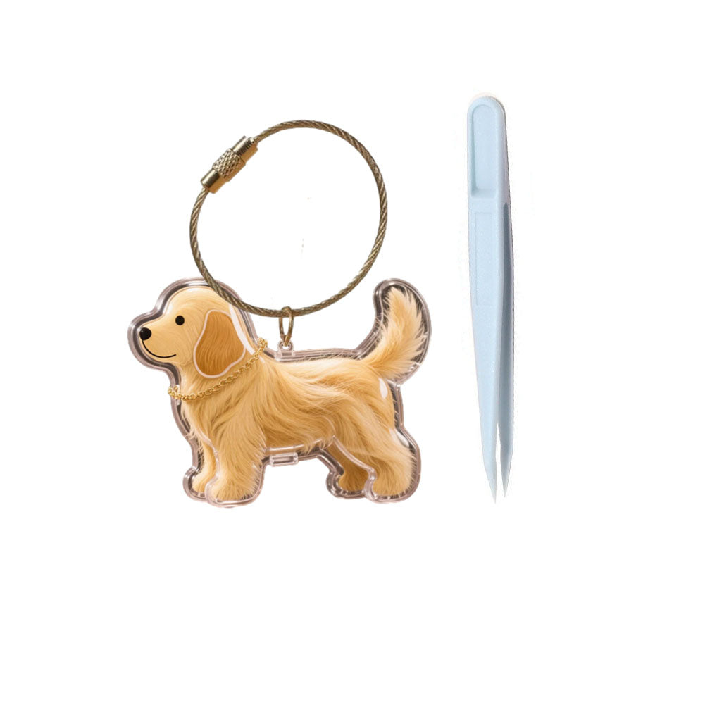 Portable Dog Hairs Storage Bottle with Chain, Memorial Dog Hair Keepsake for Paw Parents
