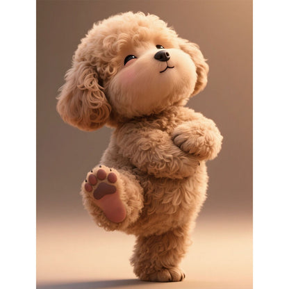 Poodle Dog Diamond Painting Kit, 30 × 40 cm