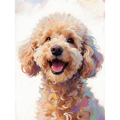 Poodle Dog Diamond Painting Kit, 30 × 40 cm