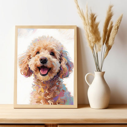 Poodle Dog Diamond Painting Kit, 30 × 40 cm