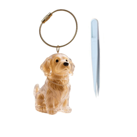 Portable Dog Hairs Storage Bottle with Chain, Memorial Dog Hair Keepsake for Paw Parents
