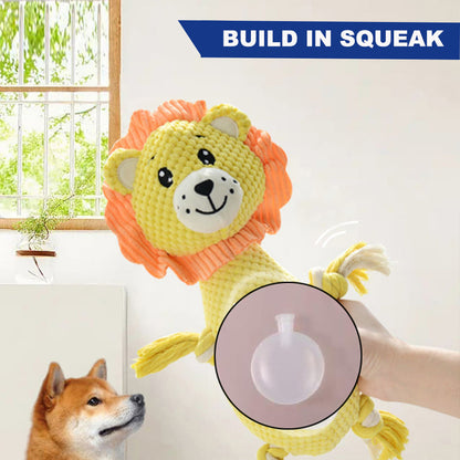 Indestructible Dog Squeaky Toys to Keep Them Busy, Durable Plush Interactive Dog Toys for Small Medium Large Dogs