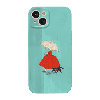 Cute Cat Phone Case for iPhone – Slim Frosted Hard Shell