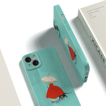 Cute Cat Phone Case for iPhone – Slim Frosted Hard Shell