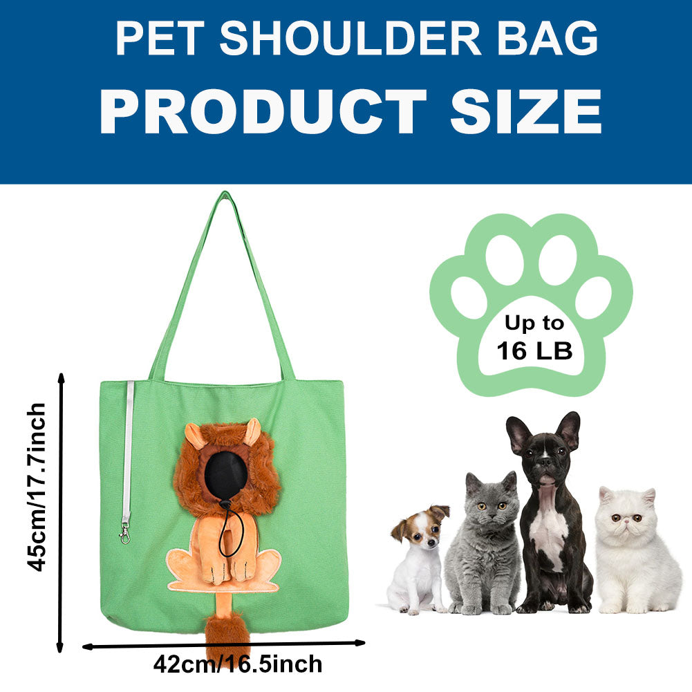 Cute Lion Shaped Cat Carriers Bag with Outcrop Design for Small Dog and Cat