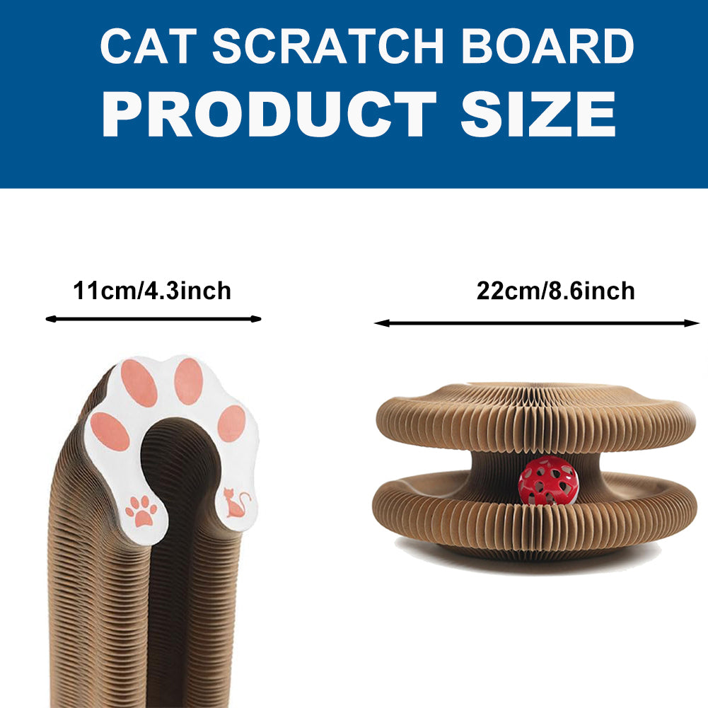 Kitty Kurlz Cat Toy, Magic Organ Cat Scratch Board with a Ball