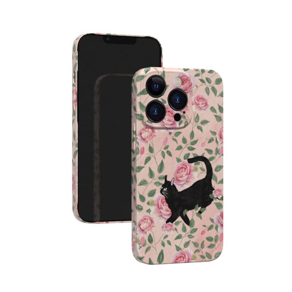 Cute Cat Phone Case for iPhone – Slim Frosted Hard Shell